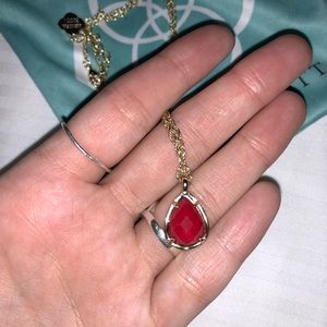 Red Kendra Scott necklace